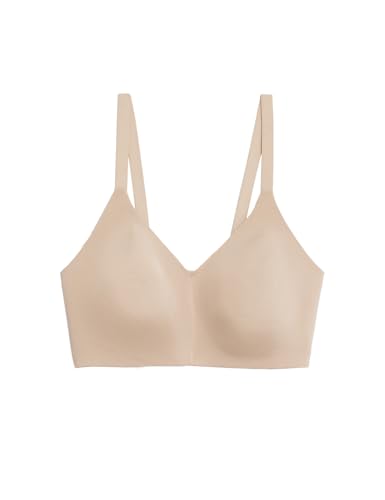 Image of Marks & Spencer Solid Beige Polyester Womens Flexifit Non Wired Full Cup Bra