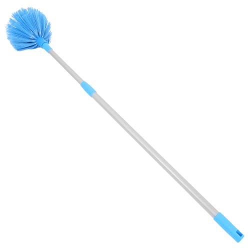 Healifty Plumero Extensible para Telarañas con Varilla Telescópica de Cepillo para Limpiar Ventiladores Lámparas y Techos Altos Azul Claro
