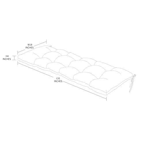 Image of QILLOWAY Outdoor Bench Cushion - 51x18x4 Inch Waterproof Patio Bench Cushion, Durable Bench Cushions for Outdoor Furniture, Replacement Outdoor Bench Cushions for Garden, Deck,Royal Blue