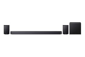 SAMSUNG HW-Q935GF Q-Series 9.1.4-Kanal-Soundbar für Fernseher, Kabelloser 6, 5"-Subwoofer, 2.0.2-Kanal-Rücklautsprecher, Kabelloses Dolby Atmos und DTS:X, SpaceFit Sound Pro, Q-Symphony