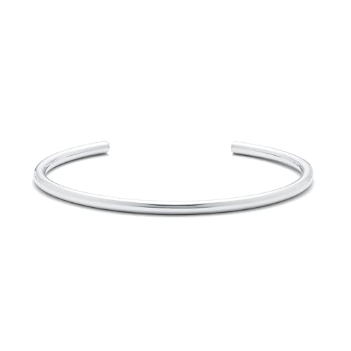 Mvmt Women's Halo Crystal Cuff Bracelet | Stainless Steel, Open Cuff | Silver #TOP1
