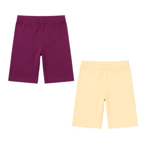 Image of Joe & Joe Shorts for Girls Premium Cotton Lycra Cycling Shorts - Pack of 2 | Inner Shorts for Yoga & Sports & School Uniform.