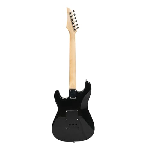 Image of Kadence EGBLK Astroman 39 inch Electric Guitar | SG Style | Solid Paulownia Wood | S S H Pickup Setup | Gig Bag + Cable | Black