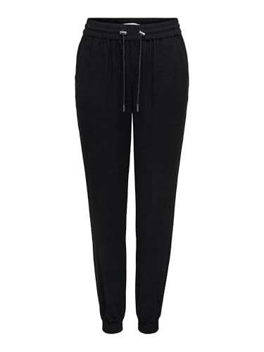 Only Onlkelda Emery Mw Pull-Up Pants Pnt Noos Pantaloni, Nero, 36W / 32L Donna-image