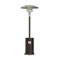 MUHUB 48,000 BTU Patio Heater for Outdoor, Bronze Stainless Steel Burner and Wheels, Propane Heater With Round Table Design, Tall Standing Heater for Home Backyard, Deck, Porch and Commercial
