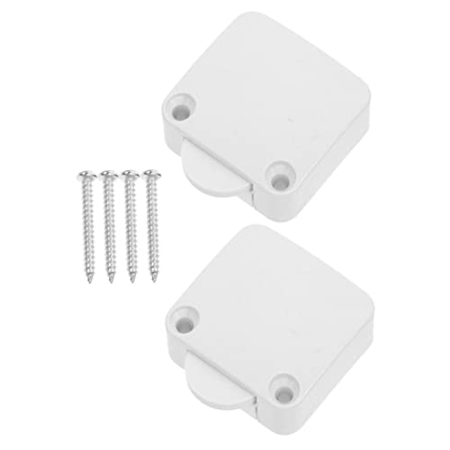 SKISUNO 2 piezas Interruptor de Luz Táctil para Puerta de Armario Control Automático para Luces Interiores de Gabinetes y Puertas Fácil Instalación con Tornillos Blanco