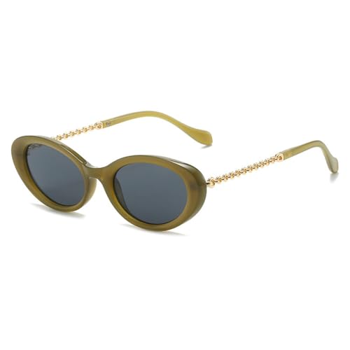 Lunettes de soleil de mode unique avec branches chaîne en métal élégant