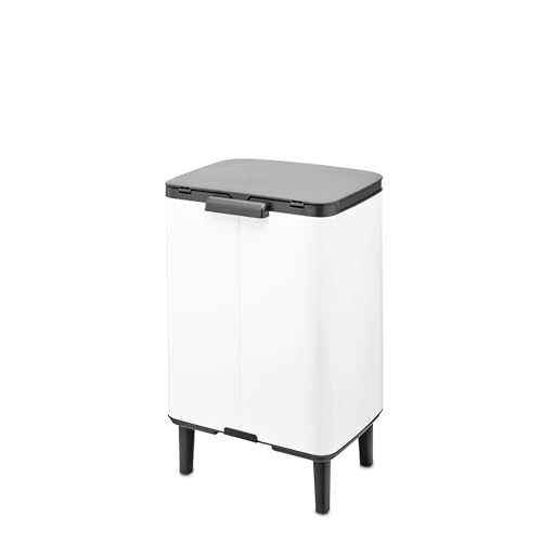 Caneca de basura rectangular blanca Brabantia 12L miniatura 3