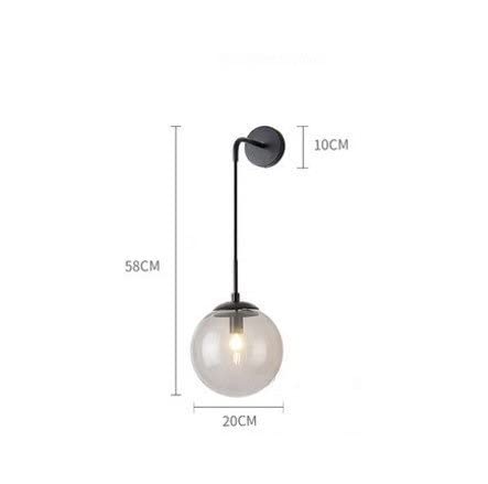 Luces para pasillo y escalera LED: apliques modernos con bola de cristal J 2