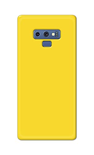 Image of Printed Hard Back Cover Case for Samsung Galaxy Note 9 Back Cover (Plain Yellow) -1803
