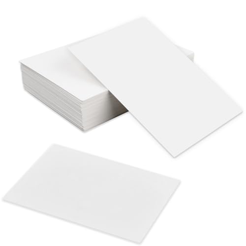 100 Hojas Tarjetas Blancas A6, Tarjetas Cartulina Blanca, Tarjetas de Papel Blanco, Papel de Cartulina Blanca de 250 g/m², Cartulina Lisa Blanca, Tarjetas Postales Blancas en Blanco para Escribir