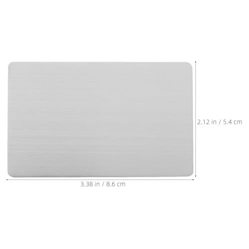 20 tarjetas de identificación en blanco de acero inoxidable imprimibles para grabar en oficinas 7