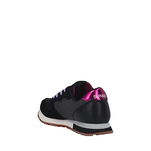 Baskets SUN68 stargirl Nylon Glitter paillettes et daim noir ado - 5