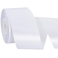 TONIFUL 5cm x 20M Weib band breit geschenkband große schleife satinband für auto Bogen Schleifen Partydekoration Stuhl Hochzeit Der Valentinstag Geschenkverpackungen Strauß geschenkband