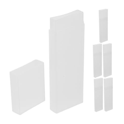 Baluue Portable Tongue Scraper Storage Box Set 6pcs Plastic Travel Tongue Scraper Containers Secure Closure Organized