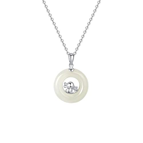 Collier néphrite white jade pour femme le bijou idéal du quotidien aux grandes occasions