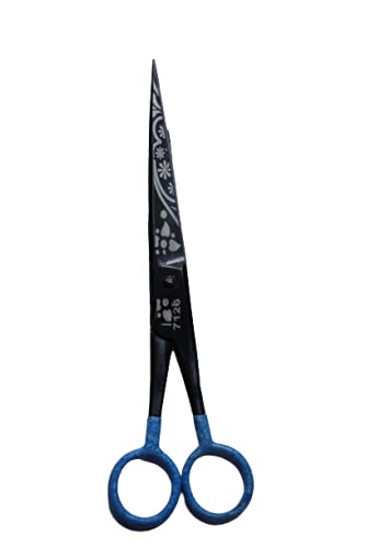 City Enterprises Flower Printed Iron/Retti Scissor For Hair Cutting, Home & Multipurpose use-image-48