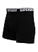 Superdry Men's 3 Pack Organic Cotton Boxer Briefs, Black/Optic, M