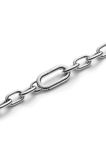Image of Daniel Wellington Crystal Link Silver Chunky Chain Necklace for Women