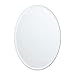 Small Frameless Beveled Oval Wall Mirror | Bathroom, Vanity, Bedroom Mirror | 20-inch x 27-inch