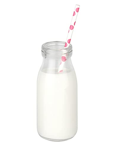 DEGUISE TOI - Bouteille candy bar 14 cm en verre - 1 Bouteille de verre - Taille Unique - Blanc - Decoration/Animation - Verre - -