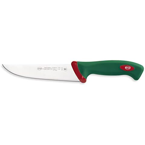 Sanelli Premana Professional Butcher's Knife, 18cm/7.08", Green Cover