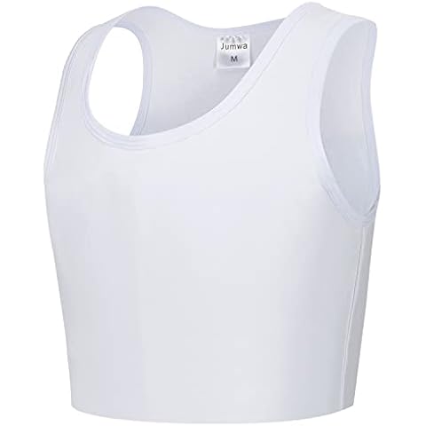 Jumwa Liant de poitrine pour femmes Bandes de poitrine transgenrière Demi FTM Compression de la compression mammaire (W, 5XL) Cover