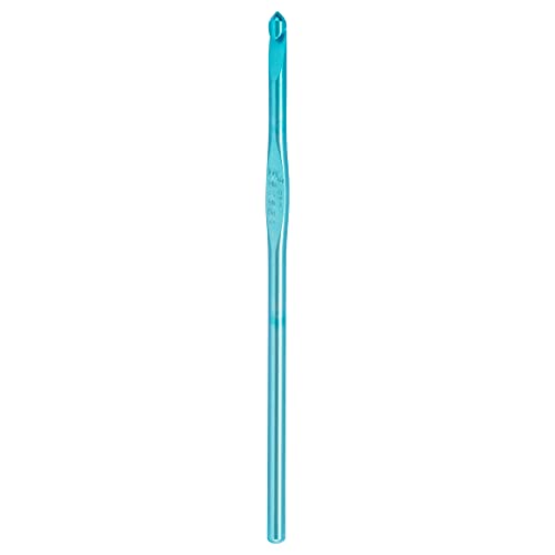 Image of Susan Bates Silvalume Aluminum Crochet Hook 5-1 /2 inch Size H 8 -Turquoise (Pack of 3)