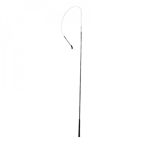 HORZE 67 Lightweight Horse Carriage Driving Whip with 29 Lash | Rubber Grip Handle - Black - 67 in