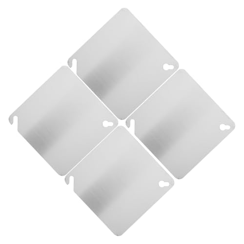 AUTSUPPL 4 piezas Placas de Cubierta Eléctrica Metálica Cuadrada para Caja Eléctrica Diseño Plano y Multifuncional Unidades Compatibles con Cajas de Conexiones Instalación Rápida y