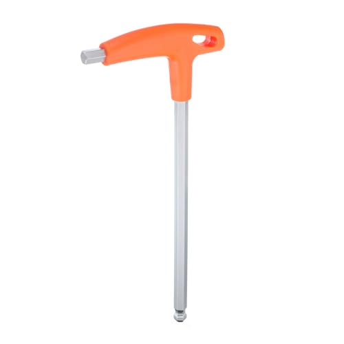 sourcing map T-Handle Ball End Hex Key Wrench 10mm Metric CR-V T-Key Inner Hexagon Wrenches Spanner Repair Tool for Automotive Household Maintenance, Orange