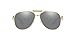 Versace Unisex Sunglasses Gold Frame, Polarized Grey Mirror Silver Lenses, 59MM