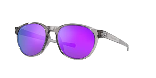Oakley Men's OO9126F Reedmace Low Bridge Fit Round Sunglasses, Grey Ink/Prizm Violet, 54 mm2