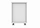 office hippo Strapazierfähiger Rollschrank mit 3 Schubladen, beweglicher Büroschrank mit abschließbarem Stauraum, Holz, Arktikweiß, 40,4 x 50 x 59,5 cm