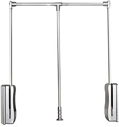 Adjustable Wall-Mounted Silver Hanging Rail - Space-Saving Wardrobe Slide Rail, Soft R Design, Supports 30KG, Fits 830-1150mm - Ideal for Closet Organization and Maximizing Space