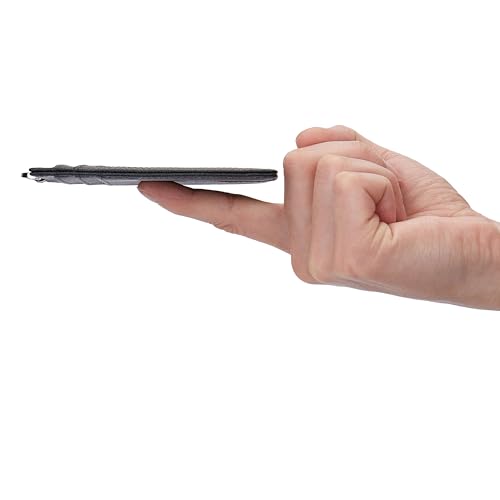 Nersunda Slim Minimalist Front Pocket Wallet, Travel RFID Blocking Small Leather Thin Wallet, Credit Card Holder for Men and Women