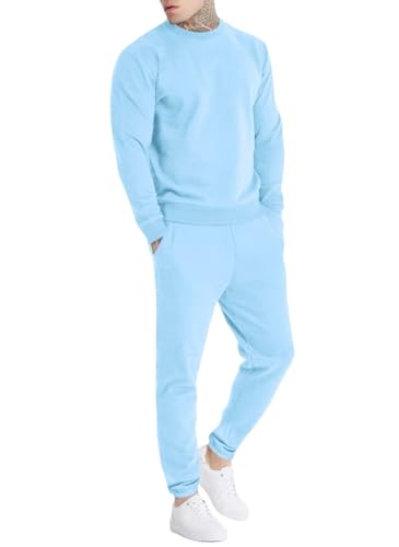 Uni Clau Men's Casual Tracksuit Athletic Sweatsuits Long Sleeve 2 Piece Outfit Running Jogging Sport Suit Sets
