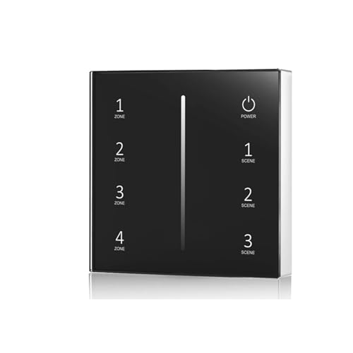 Contrôleur d'écran tactile mural en verre T21 Black, l'élégance du contrôle RGBCCT