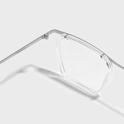 Image of SAM AND MARSHALL CHARLIE Eyeglasses - Light Weight Blu-Cut Computer Glasses With Tinted Metal Frames - Prescription Friendly Rectangle Shape for Men & Women