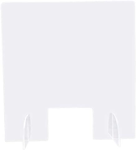 Clear Acrylic Sneeze Guard, Sneeze Guard Panel for Counter,Protective Barrier for Desk,Food Screen,Transaction Window for Employers,Workers,Customers,Barrier Against Coughing Sneezing (15.74"X16.53")