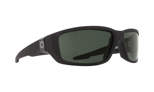 Spy Gafas de Sol Dirty MO Negro Soft Matte Black W/Signature Happy Grey Green Talla:Talla única