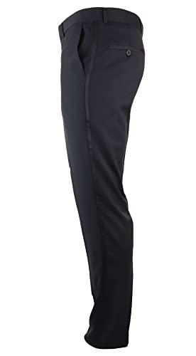 Mens Black Tuxedo Trousers Wedding Prom Stripe Satin Stripe Trouser Tux Classic2