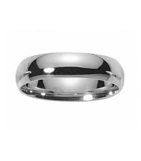 Alliance Mariage 5 mm SONEVA bague Or Blanc 9 carats promesse éternelle taille 73