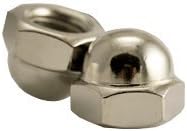 Newport Fasteners #6-32 Acorn (Cap) Nut, Closed-End, Steel, Nickel Plated, Two Piece Construction, (Quantity: 8000)