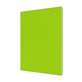 Nastro segnalibro Collins - Essenziale - Calendario 2026 12 mesi, agenda giornaliera per pagina, copertina rigida A4 - Lime (ESSA41.64-26)