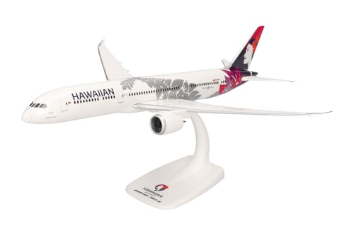 herpa Snap-Fit avión Modelo Hawaiian Airlines Boeing 787-9 Dreamliner - N781HA Kapuahi, Miniatura a Escala 1:200, Pieza de coleccionista, con Base, plástico