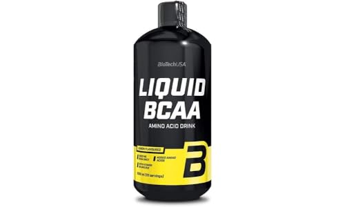 BioTechUSA Liquid BCAA | mit AAKG & Vitaminen | Hohe Bioverfügbarkeit | 2:1:1 BCAA-Verhältnis | Ideal für Pre & Post Workout, 1000 ml, Zitrone