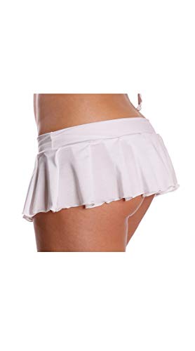 Escante Women's Pleated Mini Skirt, White, One Size