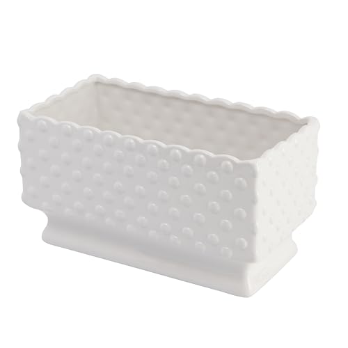 Creative Co-Op White Ceramic Hobnail Planter by Creative Co-op - Image 5