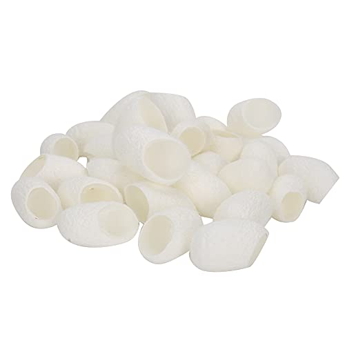 Jelquix 30 Uds Capullos de Gusanos de Seda Bolas Exfoliantes Naturales Limpieza Profunda para el Cuidado de la Cara Piel Sensible